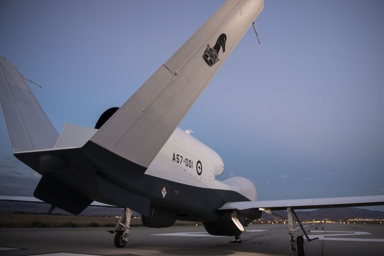 Australia’s first multi-intelligence MQ-4C Triton at Northrop Grumman’s Palmdale Aircraft Integration Center in California. (Photo Credit: Northrop Grumman) Australia Commits to Additional MQ-4C Triton