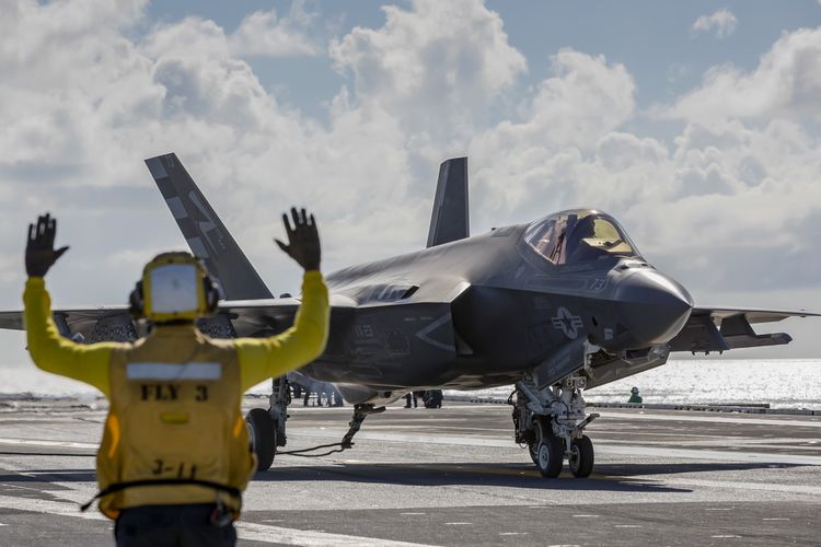 A U.S. Navy F-35C on the USS George Washington. (Photo Credit: Todd R. McQueen) How Northrop Grumman Supports Maritime Security for the US and its Allies (1)