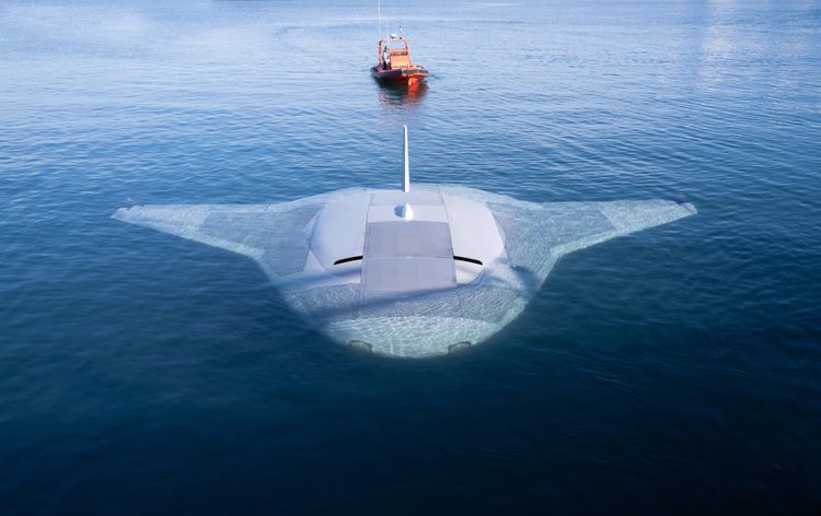Northrop Grumman’s Manta Ray uncrewed underwater vehicle during in-water testing. (Photo Credit: Northrop Grumman) How Northrop Grumman Supports Maritime Security for the US and its Allies (3)