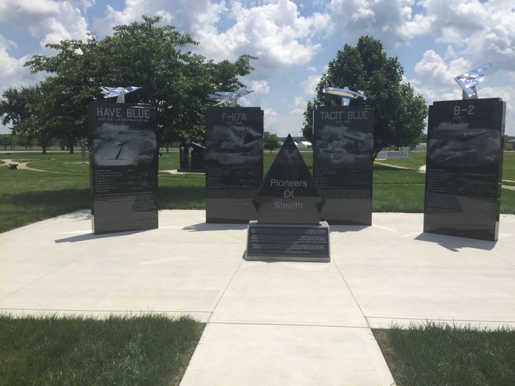 The Pioneers of Stealth Memorial at the National Museum of the United States Air Force Memorial Park. (Photo Credit: Pioneers of Stealth) Leading Decades of Stealth Innovation 1