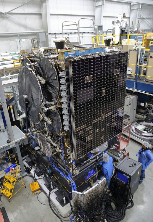 The Northrop Grumman-built ASBM-1 undergoes vibration testing, at the company’s satellite manufacturing facility in Dulles, Virginia. (Photo Credit: Northrop Grumman) Northrop Grumman Completes Essential Tests for Arctic Region Satellite Communications Program