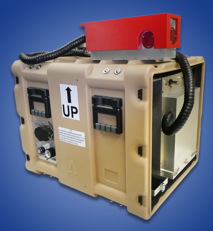 Phantom system in transportation configuration (within ruggedized enclosure). (Photo Credit: Northrop Grumman) Northrop Grumman Delivers Mini Laser to U.S. Government