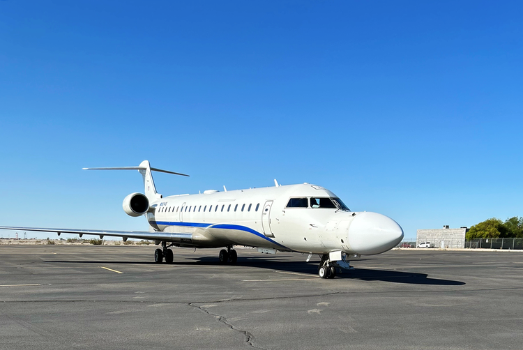 The CRJ-700 jet was used at EDGE ‘23 in Yuma, Arizona to demonstrate DSaT’s multi-domain deep sensing architecture. The DSaT capabilities are integrated into a civilian aircraft, providing intelligence collection that can reach beyond the visual line of sight of local sensors. (Photo Credit: Northrop Grumman) Northrop Grumman Demonstrates the Future for Deep-Sensing for the U.S. Army