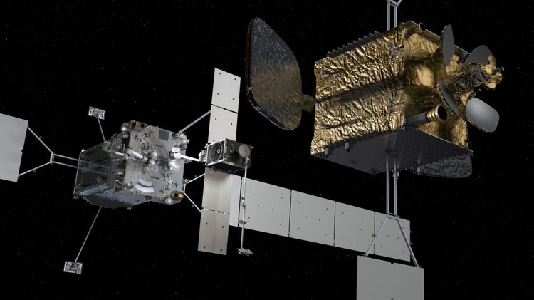MRV approaching commercial satellite for MEP installation SpaceLogistics Announces Launch Agreement with SpaceX and First Mission Extension Pod Contract with Optus_1