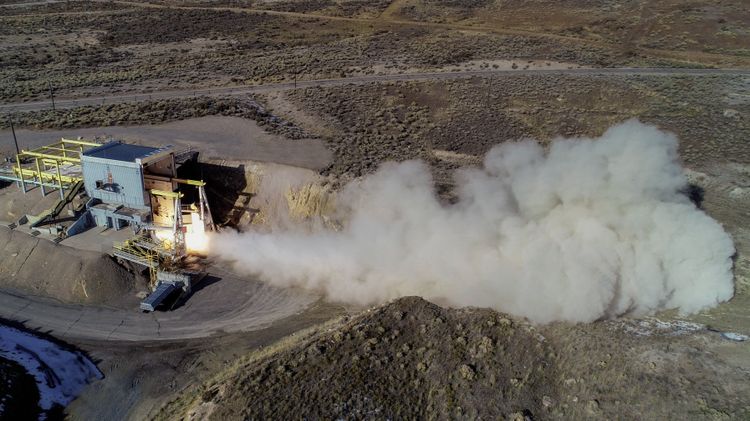Northrop Grumman’s Solid Motor Annual Rocket Technology Demonstrator static test successfully demonstrated several solid rocket motor innovations at the company’s Promontory, Utah, test facility last December. (Photo Credit: Northrop Grumman) The Low-Risk Path for Never-Fail Missions